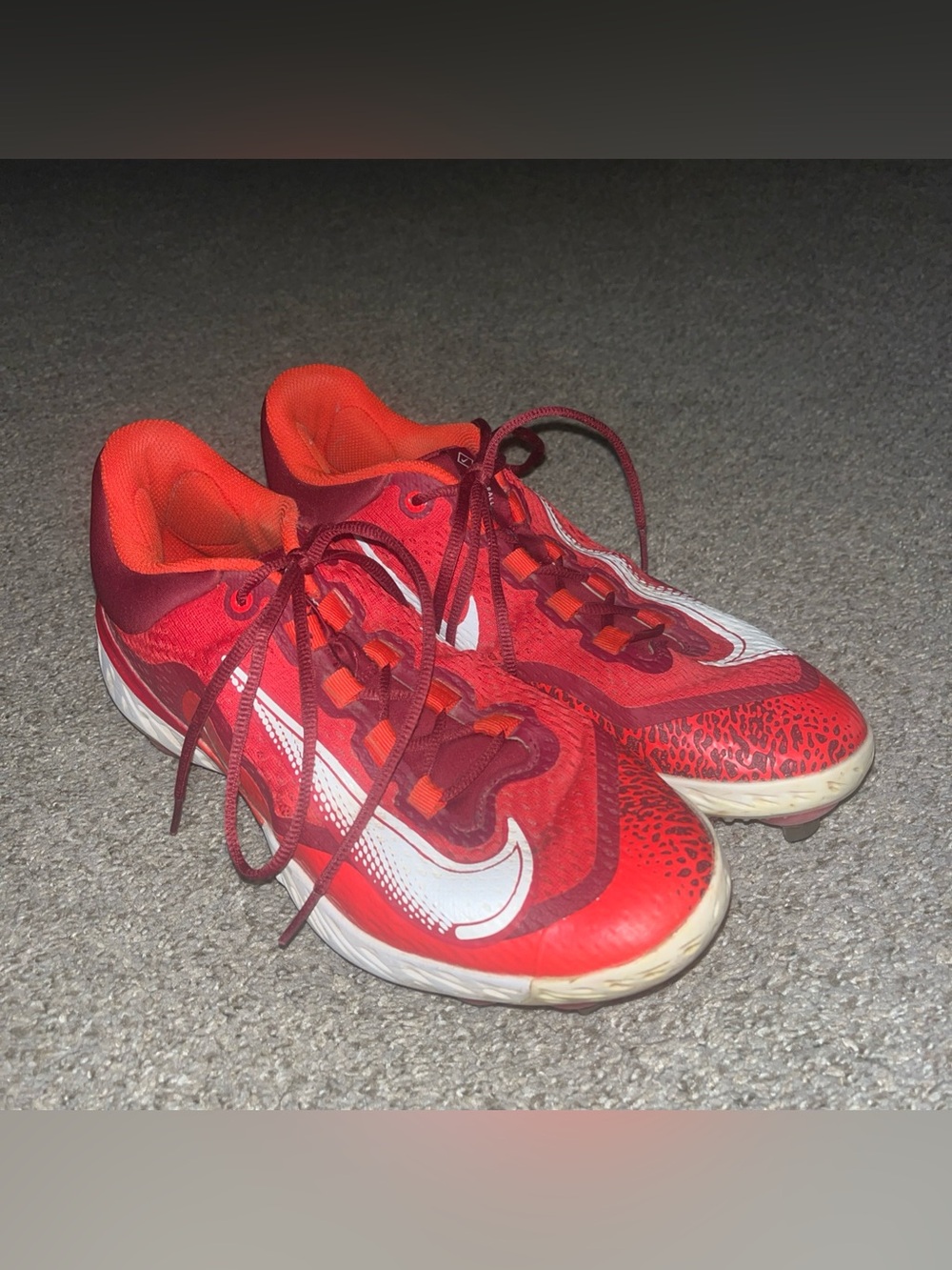Nike Alpha Huarache Elite 4 Low Men's Sz 11 Baseball Cleats DJ6521-616 Red White